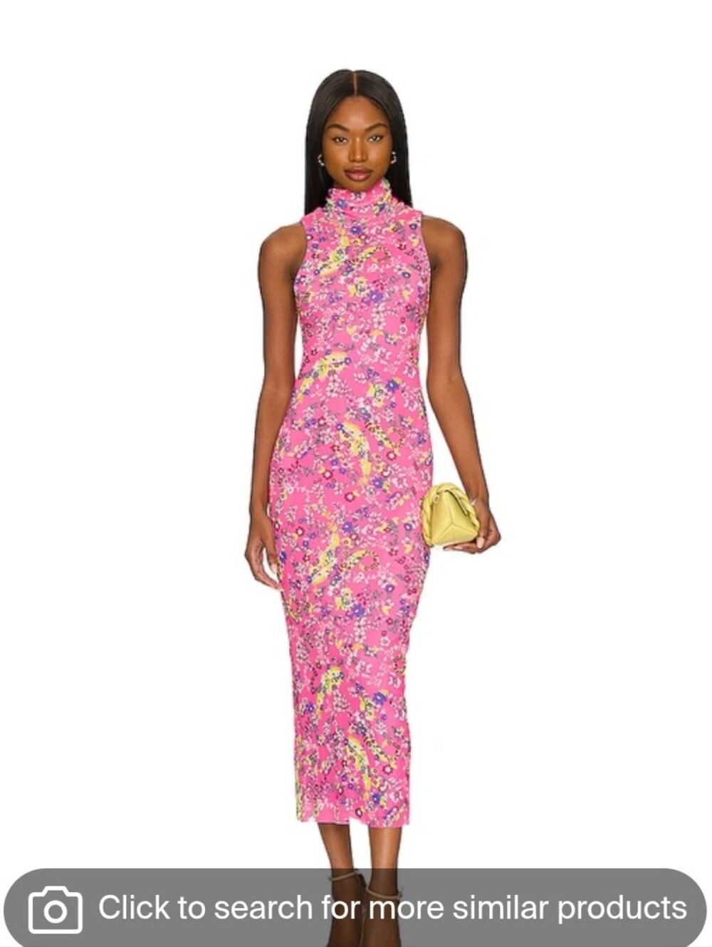 NEW Revolve AFRM Poste Midi Sheath Dress In Pink Paisley